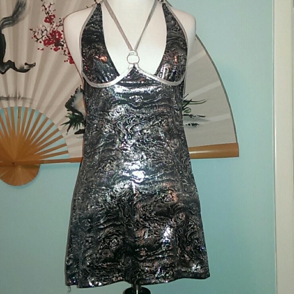 OOAK Handmade Exotic Dancer Club Dress Free Thong